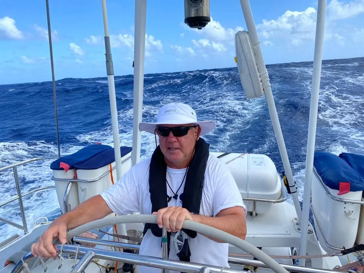 Fast performance yacht pushing hard under trade winds during ARC Rally crossing