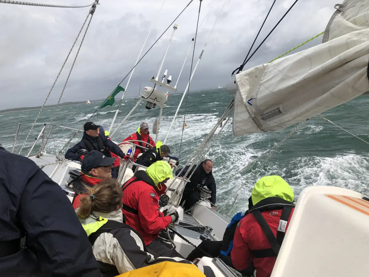 RORC Round Britain & Ireland yacht racing hard in heavy seas