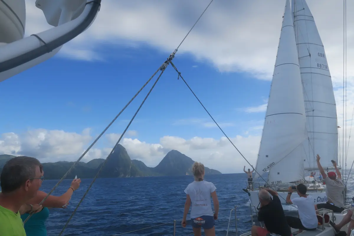 Trade wind sailing in the Caribbean